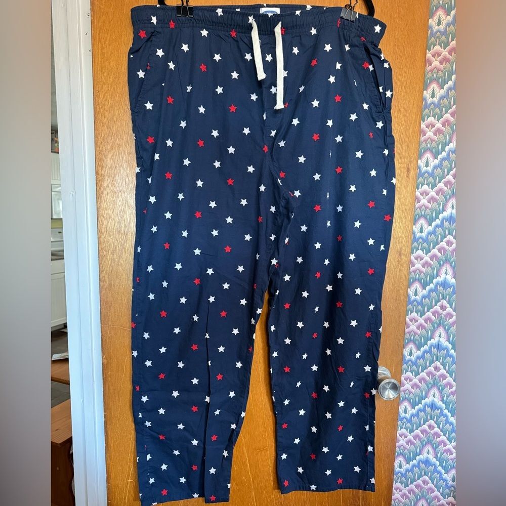 Old Navy Pants - Blue with Red and White Stars with Pockets